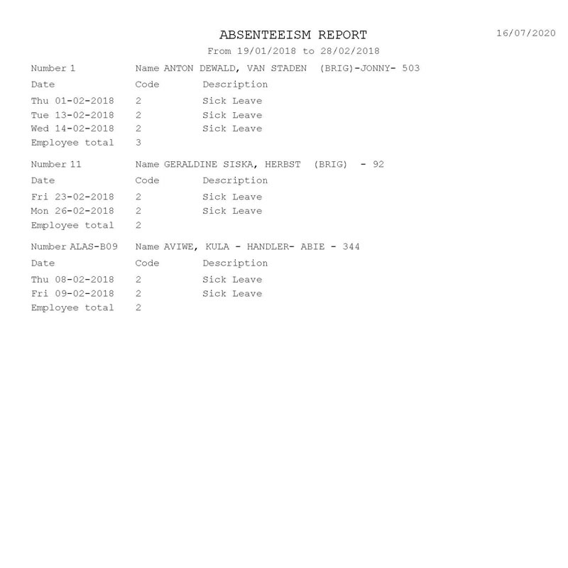 Time and attendance software